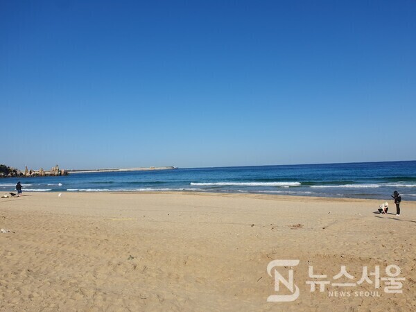 증산해수욕장. 삼척해변과 쏠비치 삼척리조트를 지나 고개를 넘으면 삼척시 증산동에 있는 ‘증산해수욕장’이 나온다. ‘증산해수욕장’은 추암해수욕장과 연결되어 있는데, 증산해수욕장까지는 강원도 삼척시 증산동이고, 추암해수욕장부터는 강원도 동해시 추암동으로 행정구역이 바뀐다. 증산해수욕장은 넓은 백사장과 좋은 접근성으로 알려져 있다.
