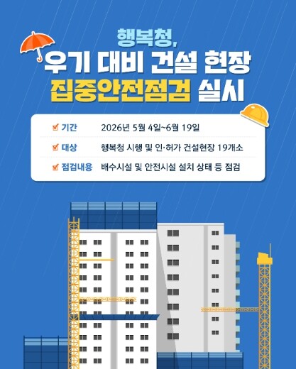행복청, 다가오는 우기 대비 ‘철통 ...