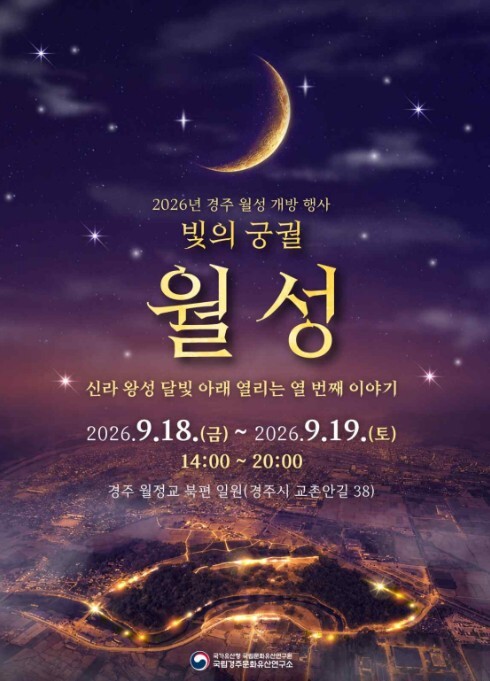 국가유산청, 신라 왕성 달빛 아래 펼...
